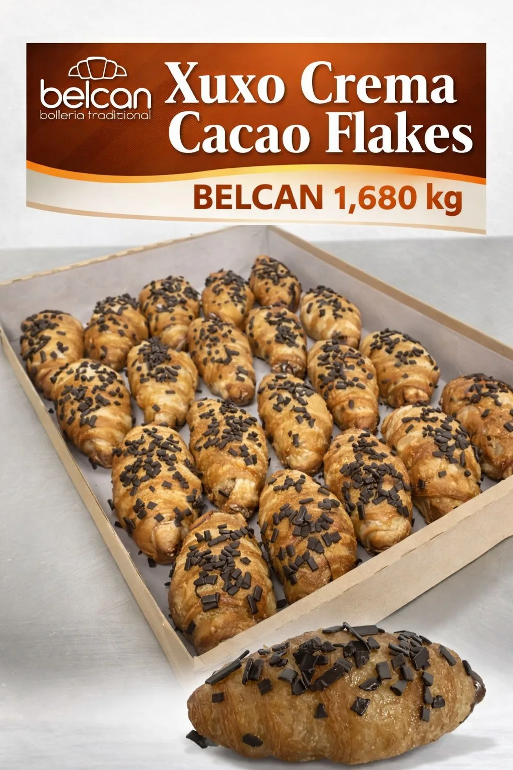 Xuxo Crema Cacao Flakes 1.680 kg 40un, segunda vista